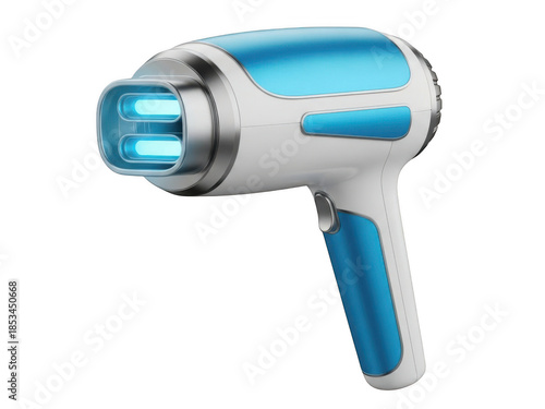 Ipl hair removal device with blue accents and white body