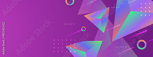 Abstract Colorful Shapes in Bright Gradient Art for Modern Digital Design