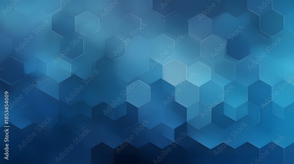 Obraz premium BlueHexagonalAbstractPattern