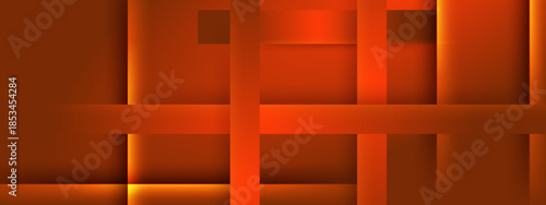 Geometric Abstract Background With Layered Shapes And Neon Glow Design Elements