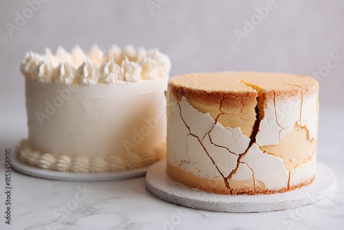 a smooth frosted cake