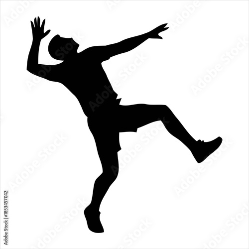 Volleyball silhouette icon set featuring players in various action poses, net, ball, trophy, and logo elements. Perfect for sports design, posters, branding, and digital projects.
