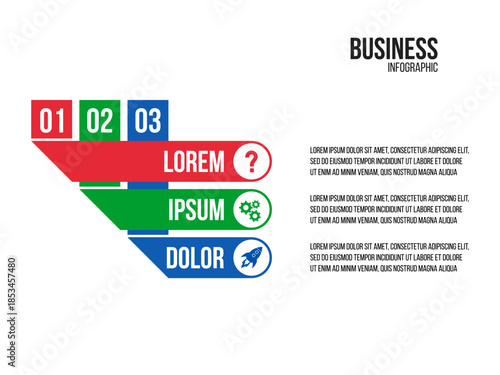 3 steps workflow, business strategy infographic, progress visualization, steps to success diagram, presentation template