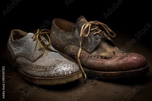 old dirty shoes