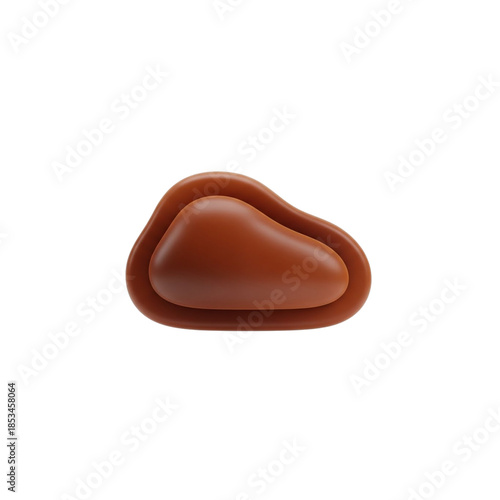 Rich, melted chocolate isolated on transparent background