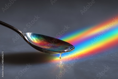 spoon scooping up a glowing rays