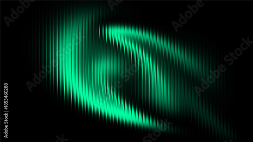 Dark green abstract striped wallpaper with noise texture.