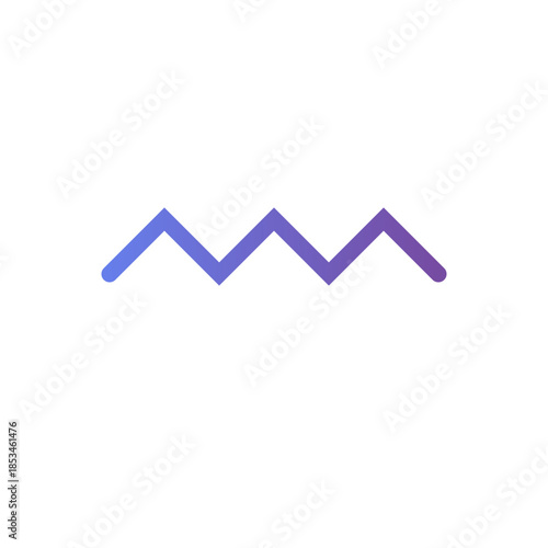 blue arrow sign  zigzag