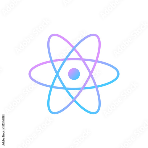  atom-spinner icon on white background