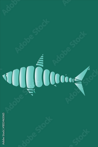 vector illustration of a fish