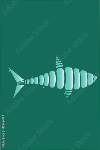 vector illustration of a fish