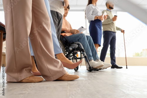Job applicants waiting for ...