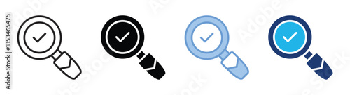 Quality control icon set multiple style collection