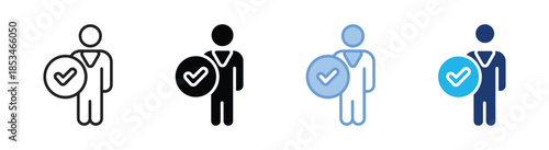 Verified icon set multiple style collection