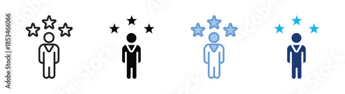 Expert icon set multiple style collection