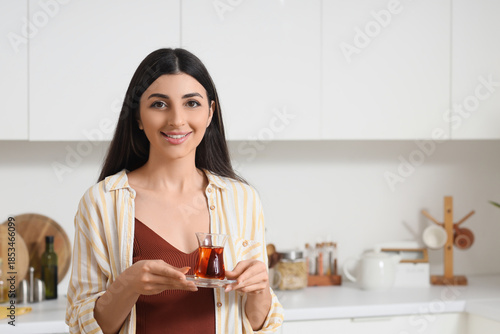 Young woman with Turkish te...