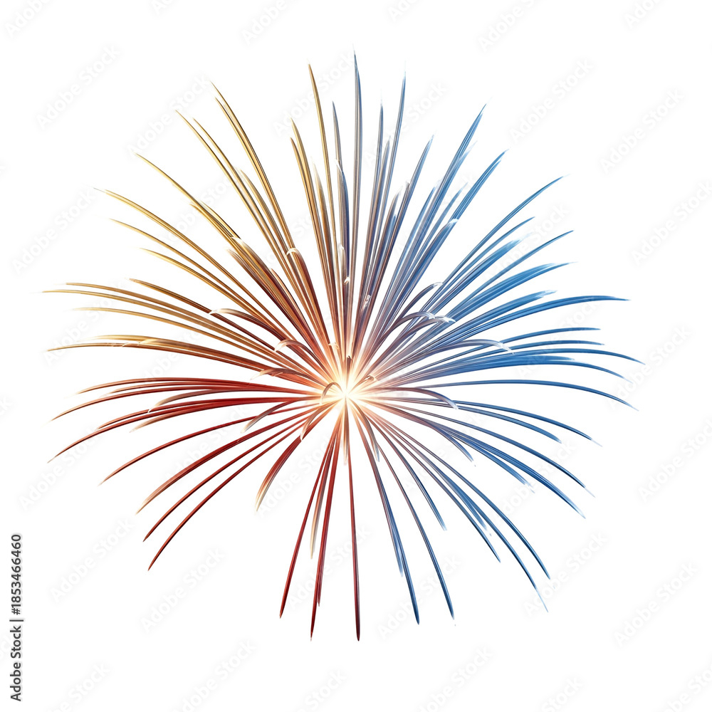 Naklejka premium Colorful Firework Explosion with Vibrant Trails.