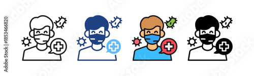Safety Mask multiple icon