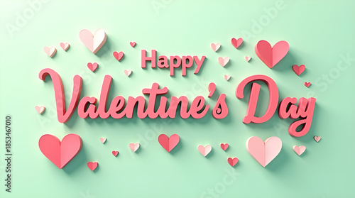 Valentines Day background with hearts. The concept of Valentines Day, 14th February