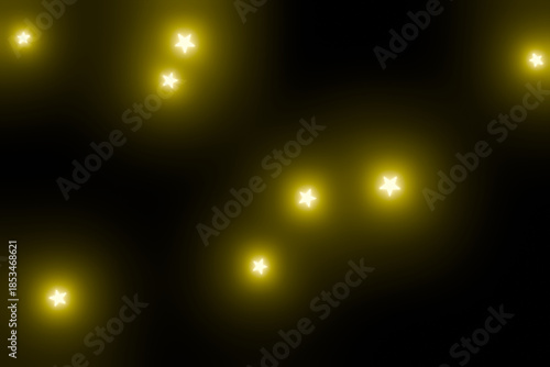 黒背景に輝く黄色の星