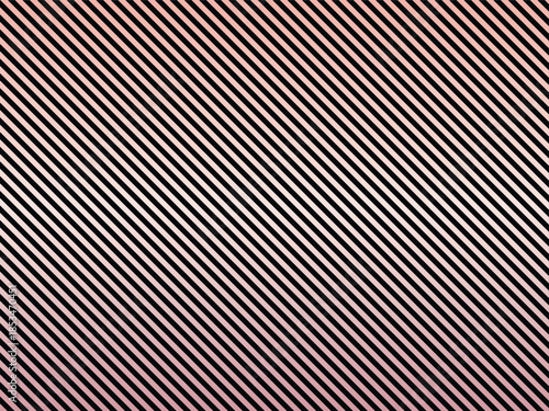 Seamless Pattern with Black Diagonal Stripes on Rose Gold Gradient Background