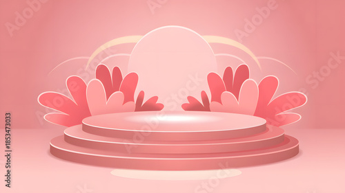 pink flower on a white background