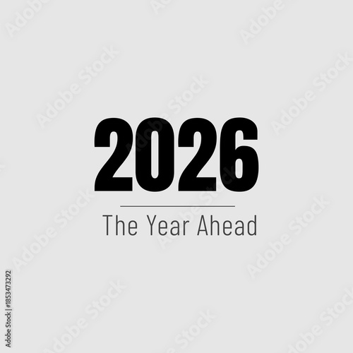 2026 the year ahead modern poster design