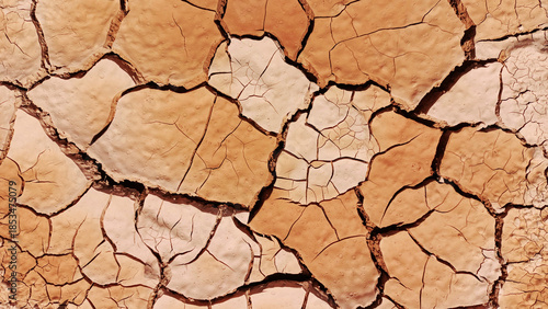 Cracked land texture, cracks on burnt arid soil surface close up, dead desert background, dry climate, drought, global warming, abstract art cracks pattern, broken concrete, cement, aged clay, plaster