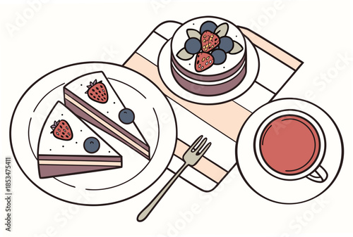 Elegant Food Layout Illustration  Clean Vector  Is (1) Vector Illustration