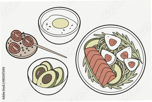 Elegant Food Layout Illustration  Clean Vector  Is (3) Vector Illustration