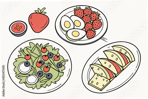Elegant Food Layout Illustration  Clean Vector  Is Vector Illustration