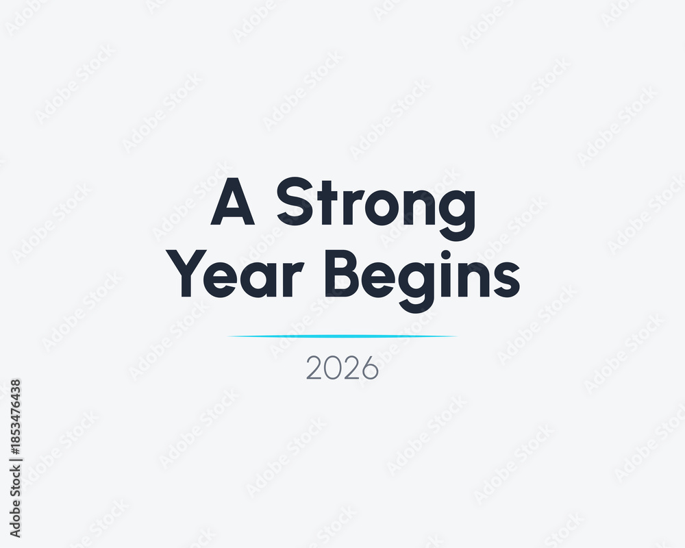 Fototapeta premium strong year begins future success design