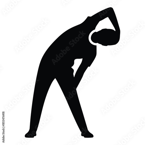 Person stretching and bending in a dynamic yoga pose