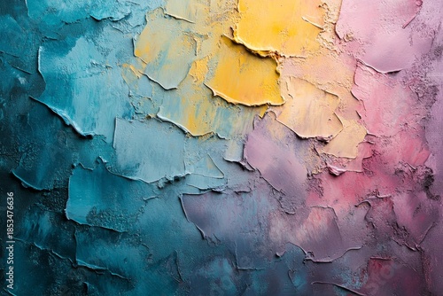 Abstract background and wallpaper design on canvas for wall decor, backdrop, or printing. Creative color application and beautiful texture painting designed for interior artwork, Generative AI