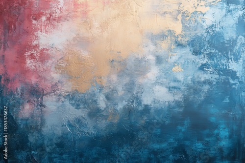 Abstract background and wallpaper design on canvas for wall decor, backdrop, or printing. Creative color application and beautiful texture painting designed for interior artwork, Generative AI