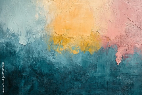 Abstract background and wallpaper design on canvas for wall decor, backdrop, or printing. Creative color application and beautiful texture painting designed for interior artwork, Generative AI