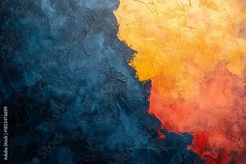 Abstract background and wallpaper design on canvas for wall decor, backdrop, or printing. Creative color application and beautiful texture painting designed for interior artwork, Generative AI
