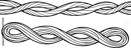 intricate ornamental pattern featuring a twisted and braided rope border design ideal for various applications on transparent background high quality professional