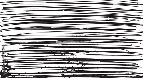 Black Scribble Lines on White Background, Abstract Hand Drawn Texture