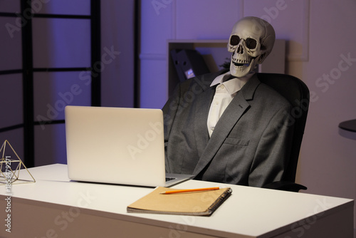 Human skeleton model with s...