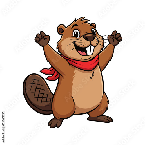 Jubilant beaver celebration