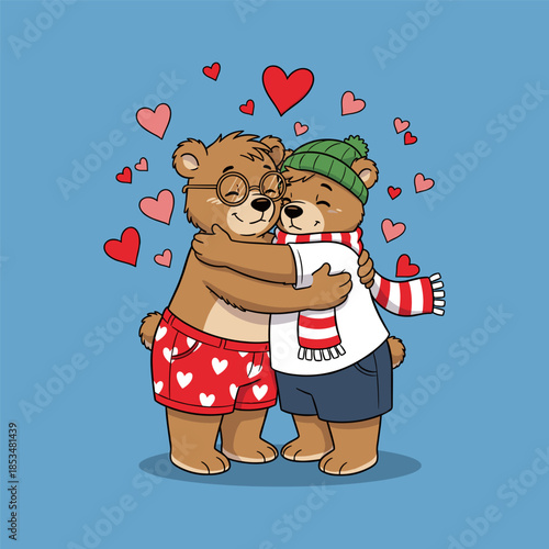 Bear hugs and hearts