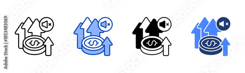 Gains icon set multiple style collection