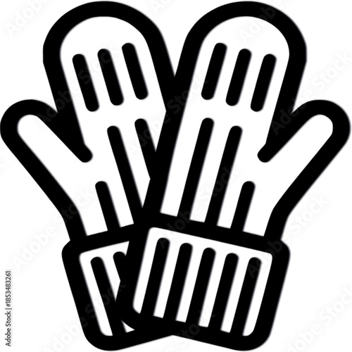 Cozy Mittens in Winter: A close-up shot of a pair of cozy mittens, designed to provide warmth and protection from cold weather. These mittens are a symbol of comfort and winter.