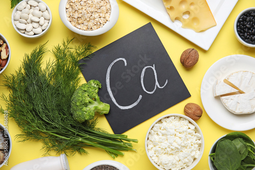 Chalkboard with symbol Ca a...