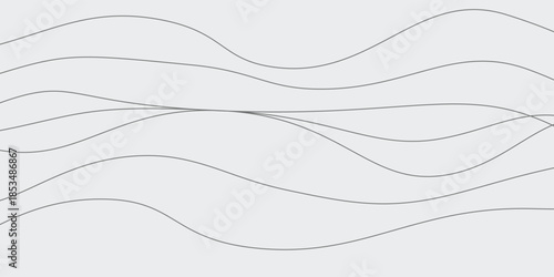 Abstract vector background with grey wavy lines