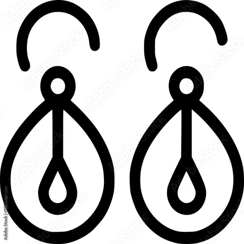Minimalist Earrings Design: An elegant, minimalist design showcases a pair of sleek, teardrop-shaped earrings, crafted with a contemporary aesthetic.