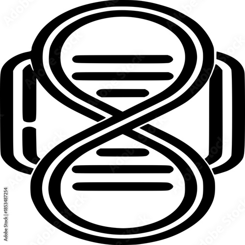 DNA Helix Design: A sleek, modern graphic depicts the double helix structure of DNA, symbolizing the essence of life, genetics, and scientific innovation.