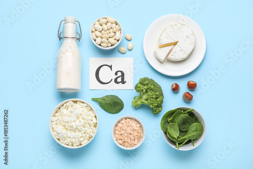 Paper with symbol Ca and he...