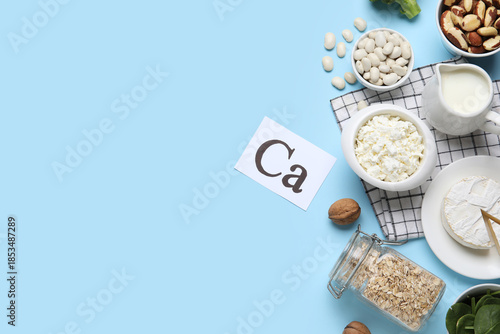 Paper with symbol Ca and he...